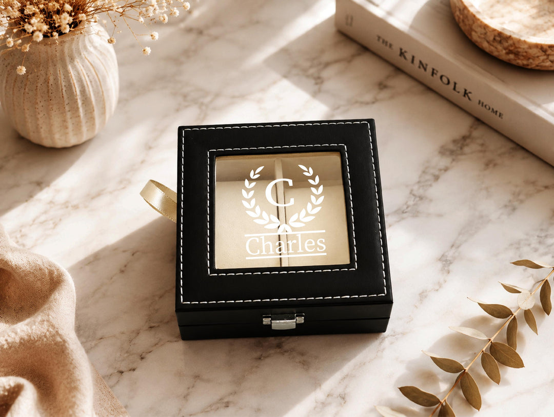 Personalized Watch Box for Men, Custom Engraved Watch Case, Watch Organizer, Husband Boyfriend Dad Gift, Anniversary Groomsmen Gift