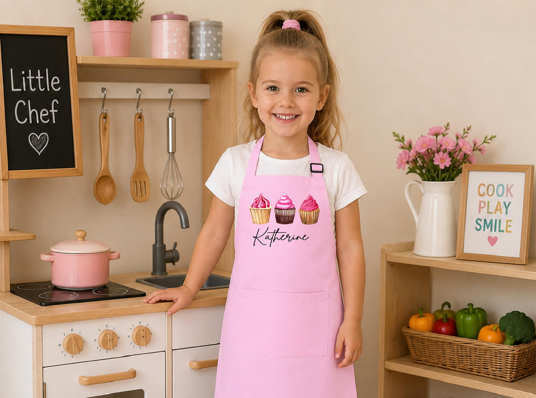 Custom Name Cupcake Bakery Apron – Personalized Baking Gift
