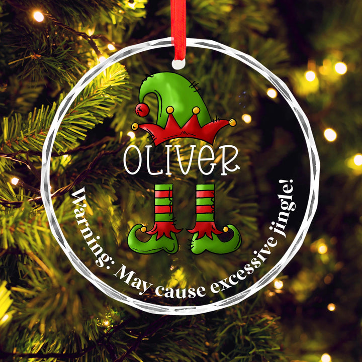 Personalized Elf Ornament – Funny Custom Name Christmas Keepsake