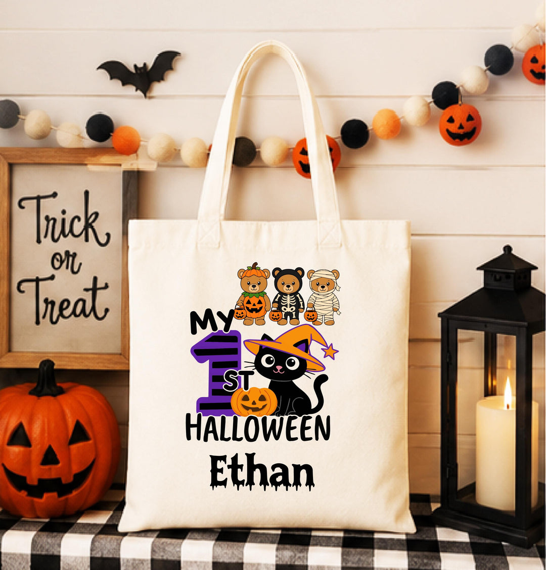 Personalized My First Halloween Tote – Baby's 1st Halloween Gift