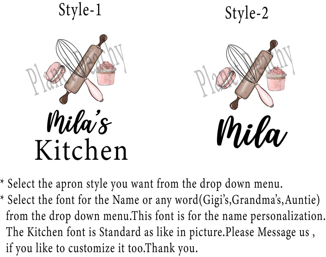 Personalized Girls Baking Apron, Custom Name Kids Apron, Cupcake Macaron Baking Design, Sisters Apron, Little Chef Gift