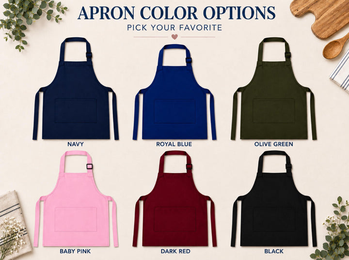 Personalized Girls Baking Apron, Custom Name Kids Apron, Cupcake Macaron Baking Design, Sisters Apron, Little Chef Gift