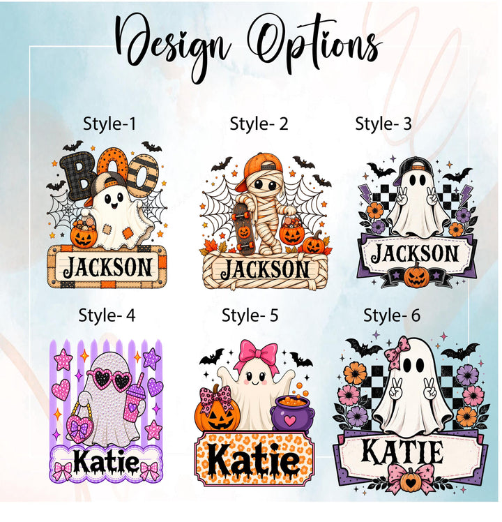 Personalized BOO Ghost Halloween Tote – Custom Name Candy Bag