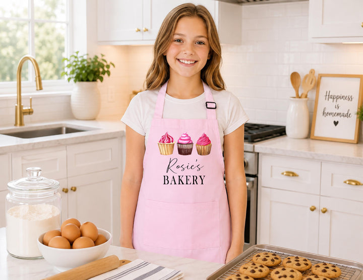 Custom Name Cupcake Bakery Apron – Personalized Baking Gift